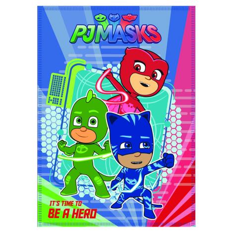 PJ Masks Time To Be A Hero Multi Colour Fleece Blanket £5.99